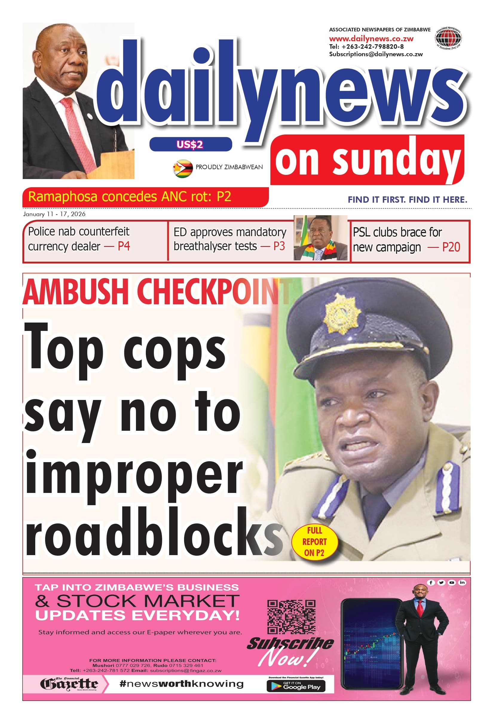 Sunday 11 January 2026